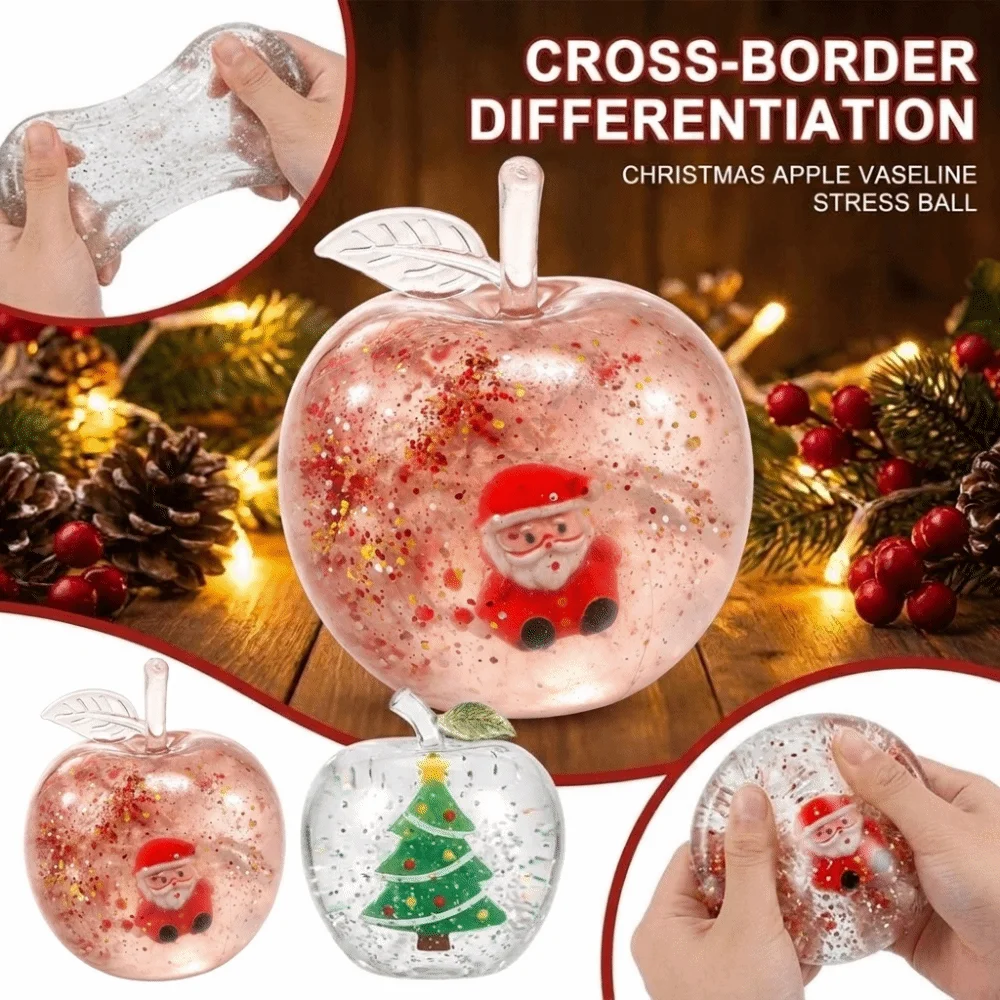 Apple Shaped Pinching Soft Squeeze Material Slow Rebound Squeezable Christmas Theme Stress Release Decompression