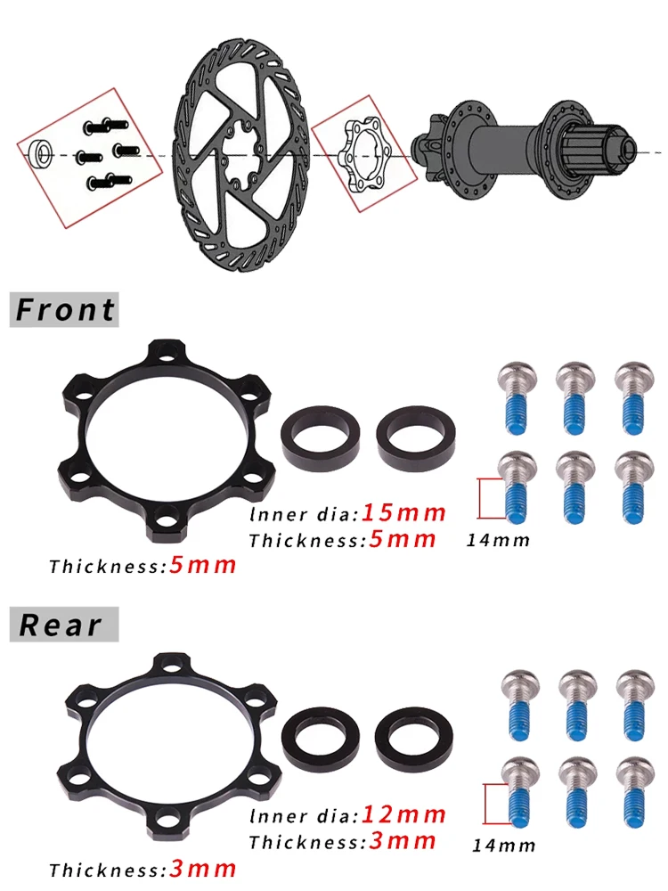 AliExpress Bicycle Boost Hub Adapter Change 12x142 to 148 15x100 to 110 110 148 Bike Hub Spacer Washer 6 Bolt standard Thru Axle 15mm