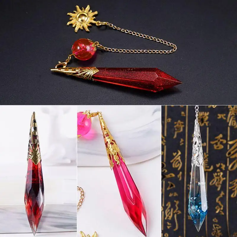 

400A 1 Set Crystal Epoxy Resin Mold Pendulum Casting Silicone Mould Handmade DIY Crafts Earring Necklace Pendent Making Tools