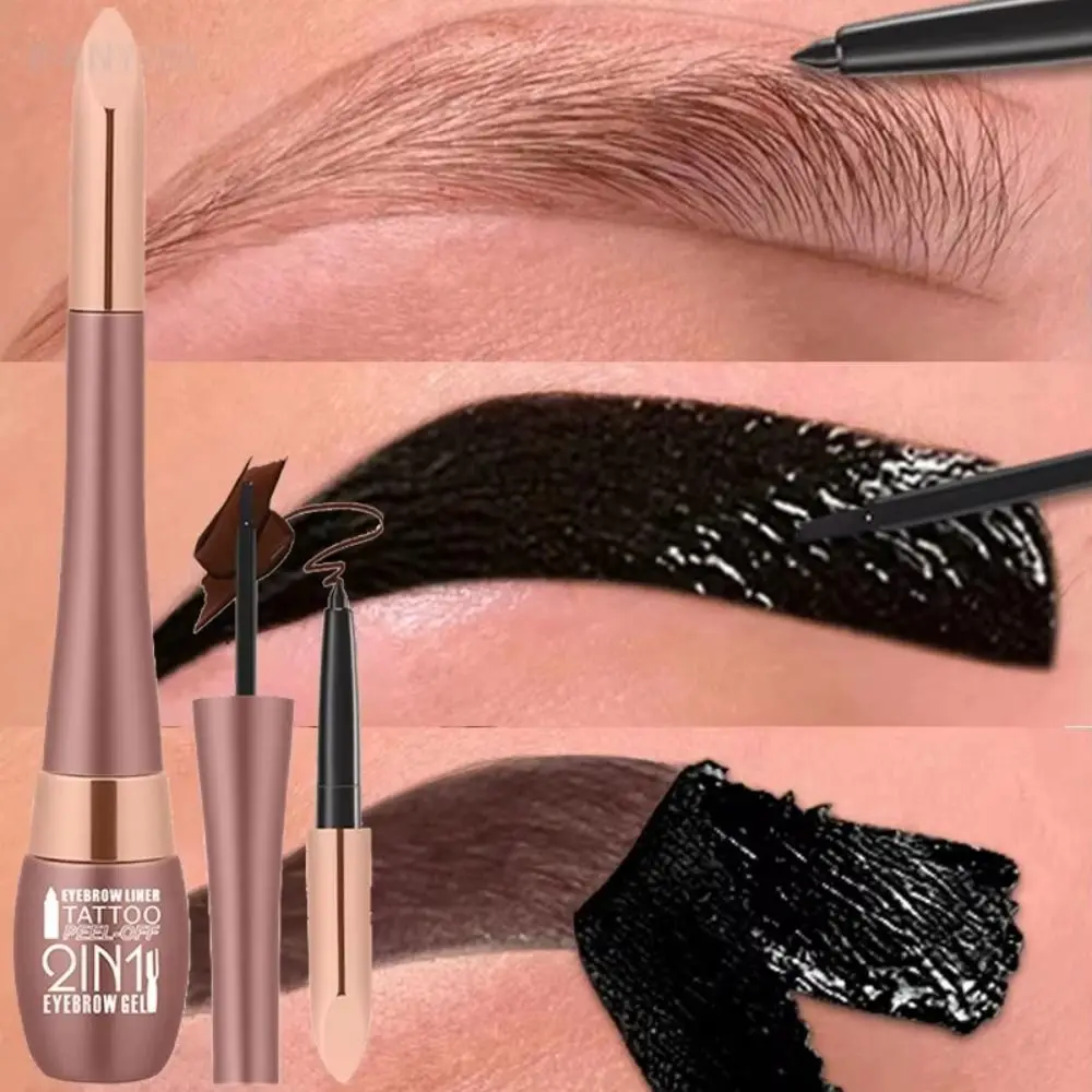 Juego de lápices para cejas de Gel para cejas, resistente al agua, a prueba de manchas, duradero, lápiz para cejas, aspecto Natural