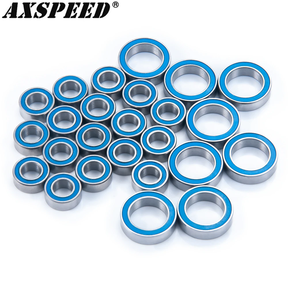 AXSPEED 25PCS Rubber Sealed Bearings Kit for Redcat Racing Everest Gen7 SPORT 1/10 4WD RTR Scale Rock Crawler Upgrade Parts