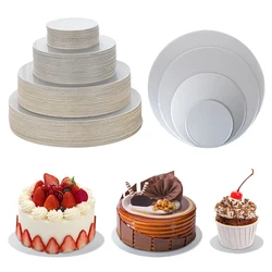 Circle Cardboard Diameter 10-33CM Cake Base Round Cake Board Silvery Surface Waterproof Coated Dessert Decorating Supplies