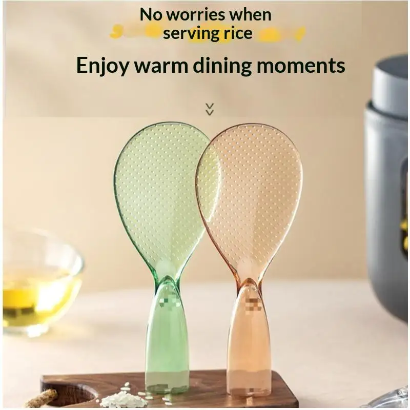 Plastic Rice Paddle Nonstick Thickened Food Grade Rice Serving Spoon Reusable for Picnic Camping Cooking Use