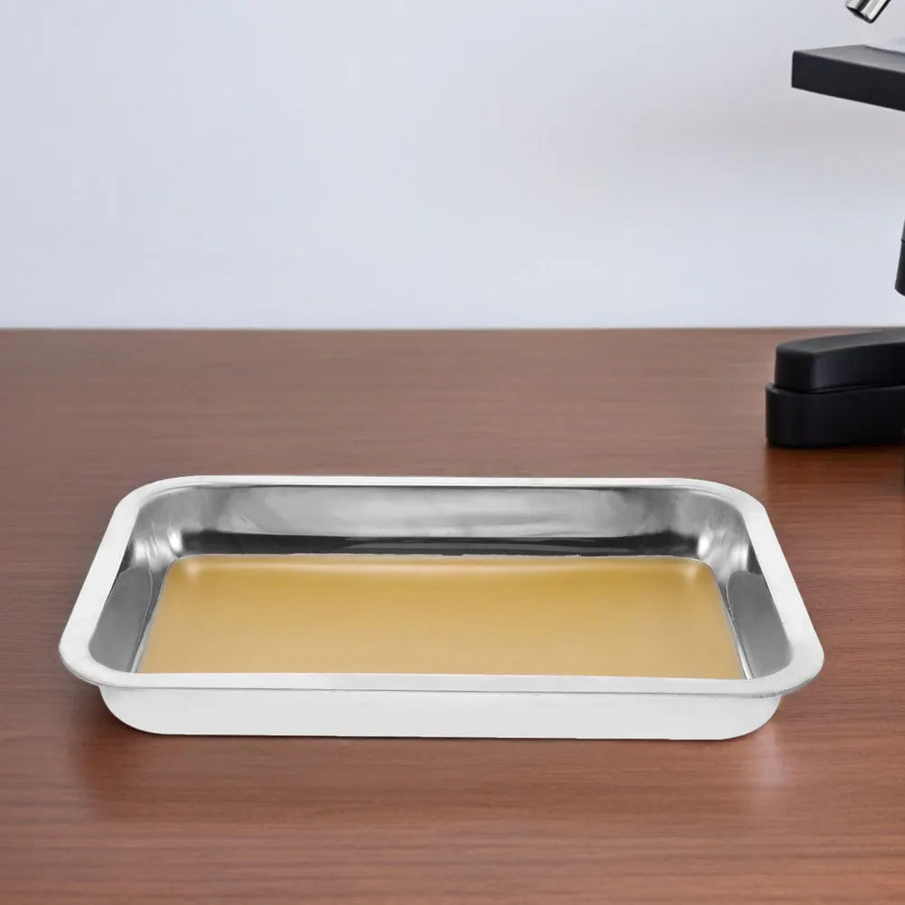 2 قطعة صينية تشريح قاعدة شمع من الفولاذ المقاوم للصدأ A4 علم الأحياء أداة العلوم التعليمية مقلاة تشريح الفصول الدراسية المدرسية #4