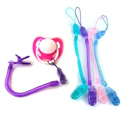 1/2PCS Baby Pacifier Drip-proof Chain Stretch Spring Clamp Traction Chain Coil Pacifier Drip-proof Chain Baby Accessory