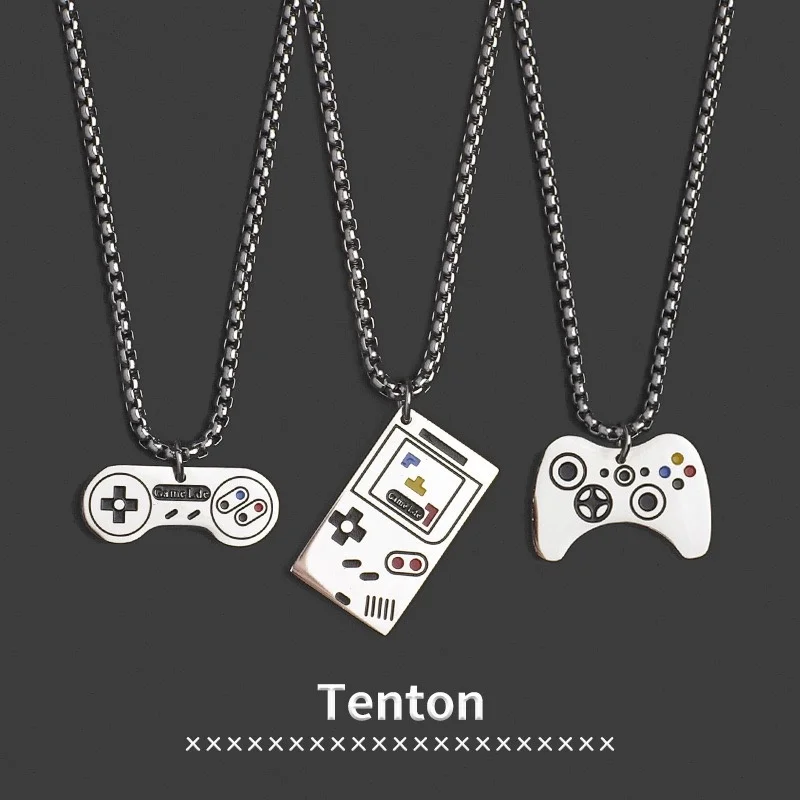 Neue Trendy Game Controller Anhänger Edelstahl Halskette Paar Straße Trendy Halskette Party Halskette Glück Geschenk