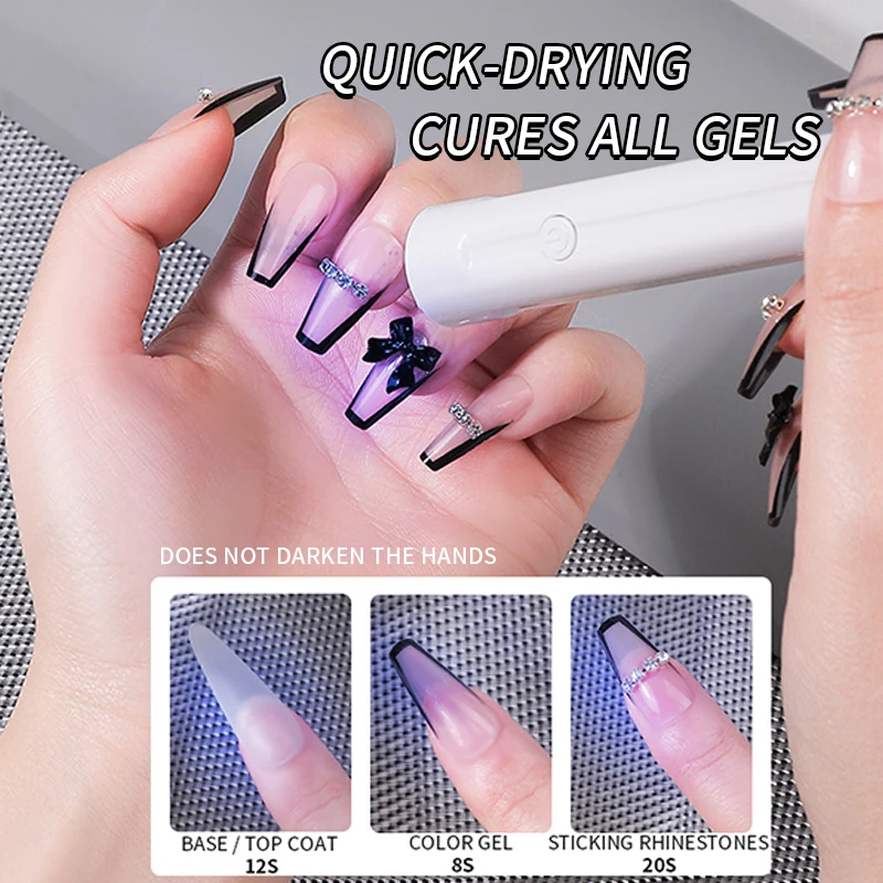 Pin cure lamp Uv Led lamp drying for nail flashlight for nails manicure ultraviolet portable Rechargeable equipment supplies