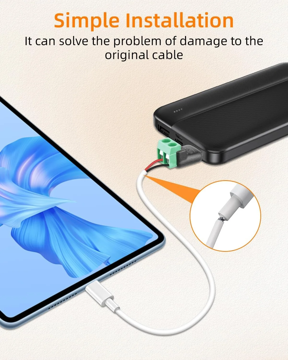 5PCS Micro USB Male to 2Pin Screw Terminal Adapter 5V Solderless Converter Connector for DIY, Repairment and Small Appliances - view 6