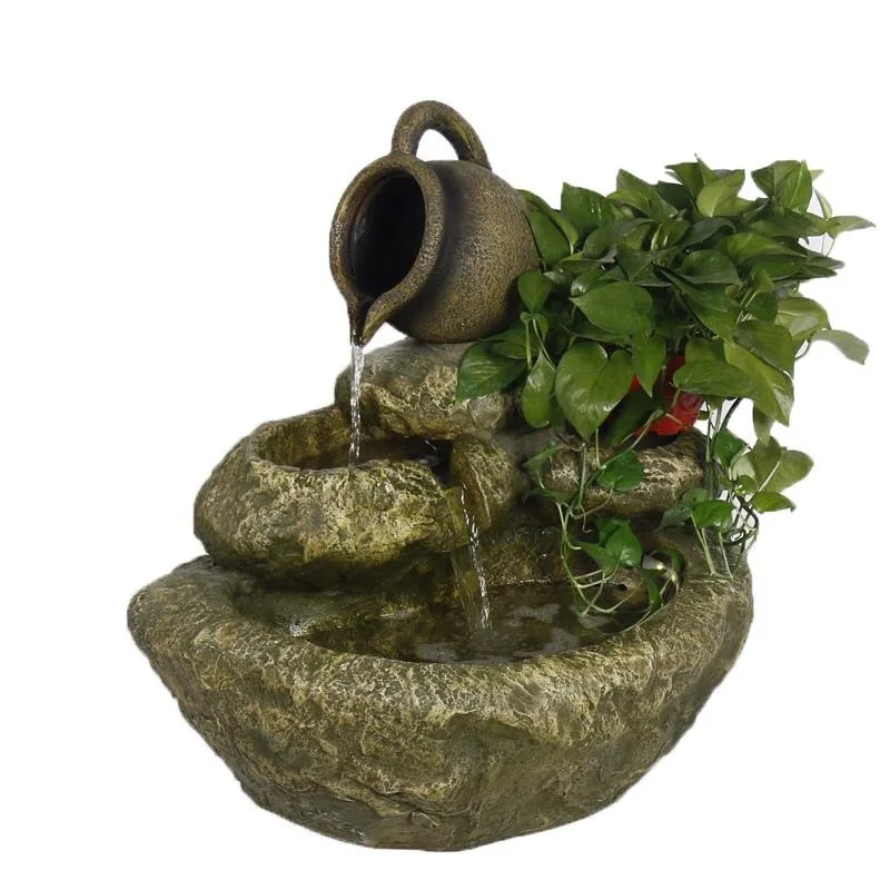 

Солнечный фонтан для воды, открытый сад, двор, открытый рокарий, рыбный пруд, пейзаж, пейзаж