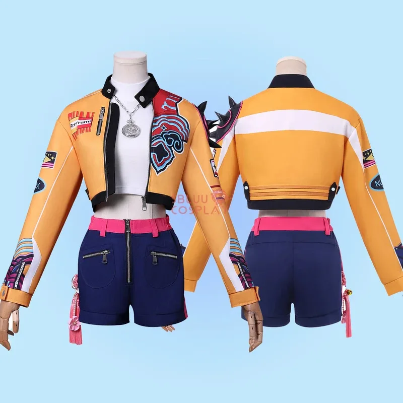 

Zizi 2025 SBluu Косплей Зои Мира Костюм Охотники на демонов Kpop Huntrix Руми Косплей Парик