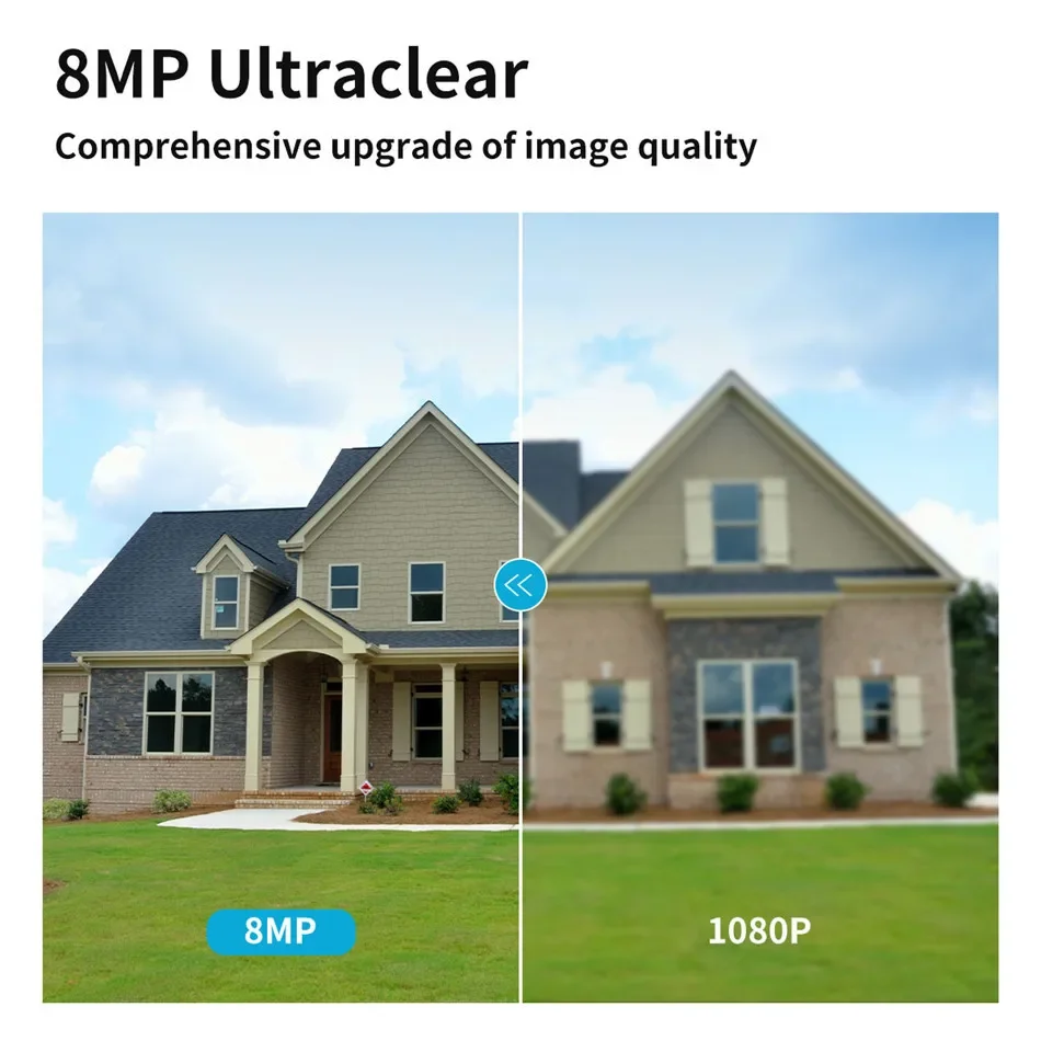 كاميرا مراقبة للرؤية الليلية في الهواء الطلق ، CCTV ، 4K ، 8mp ، شاشة مزدوجة ، PTZ ، WiFi ، IP ، كشف بشري ، حماية أمنية ، 4MP