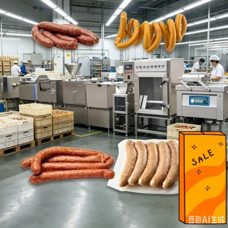 Automatic Sausage Manufacturing Line Customized Meat Filling Twisting Equipment Food Factory Production