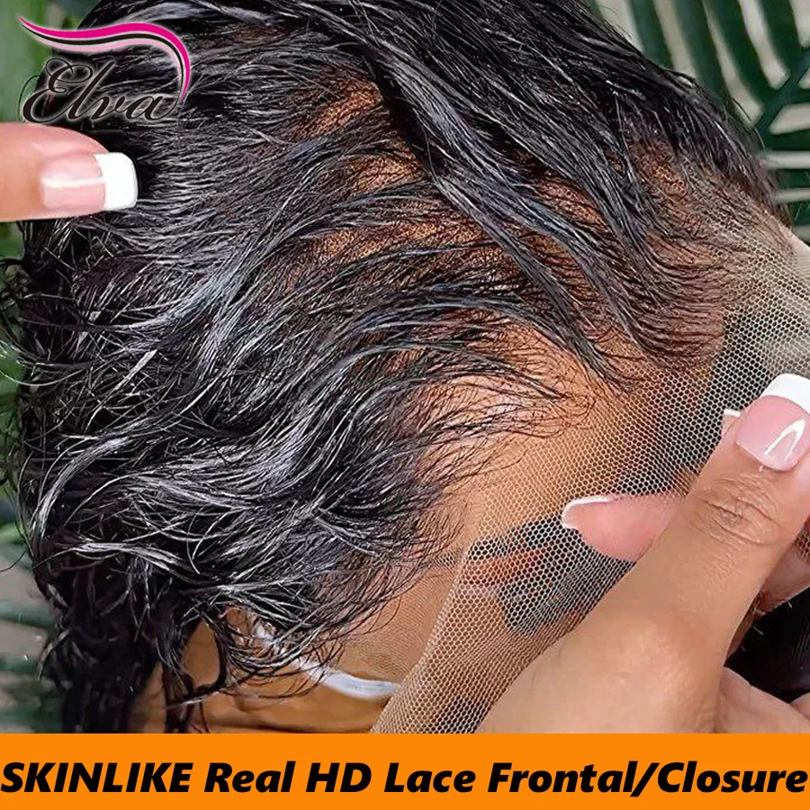 Elva HD 5x5 6x6 9x6 Lace Closures Body Wave Preplucked Swiss 13x4 13x6 HD Lace Full Frontal Only Natural Black Virgin Human Hair