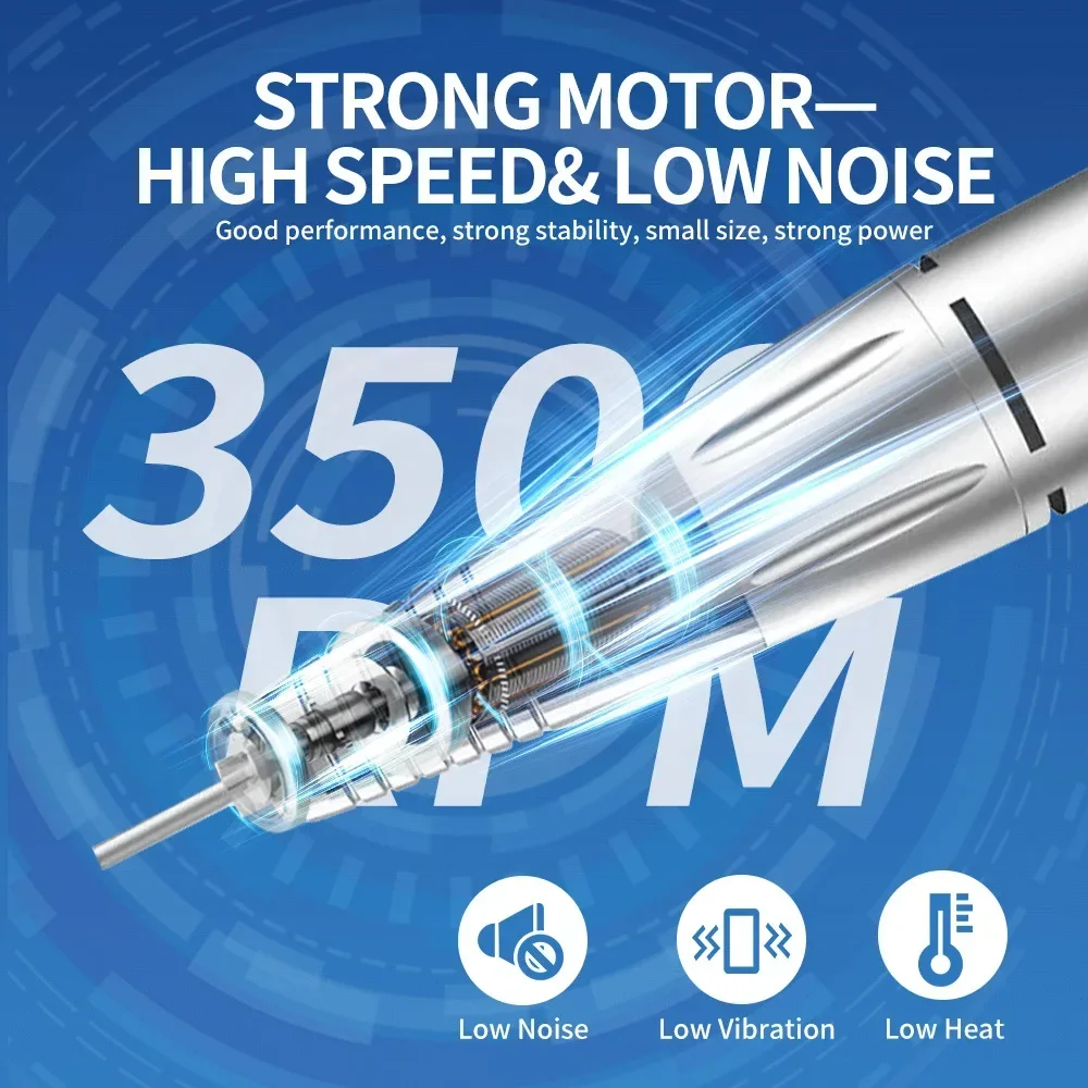 35000RPM เครื่องเจาะเล็บชาร์จเล็บเจาะเครื่องกัดแบบพกพาไร้สายเครื่องบดเล็บเครื่องตัดขัดเล็บชุด