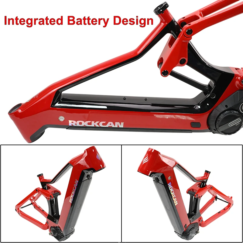 Telaio bici elettrica telaio E-Bike in carbonio 250W 500W telaio E-bike 15/17/19 pollici telaio 27.5/29ER M510 M600 batteria integrata motore