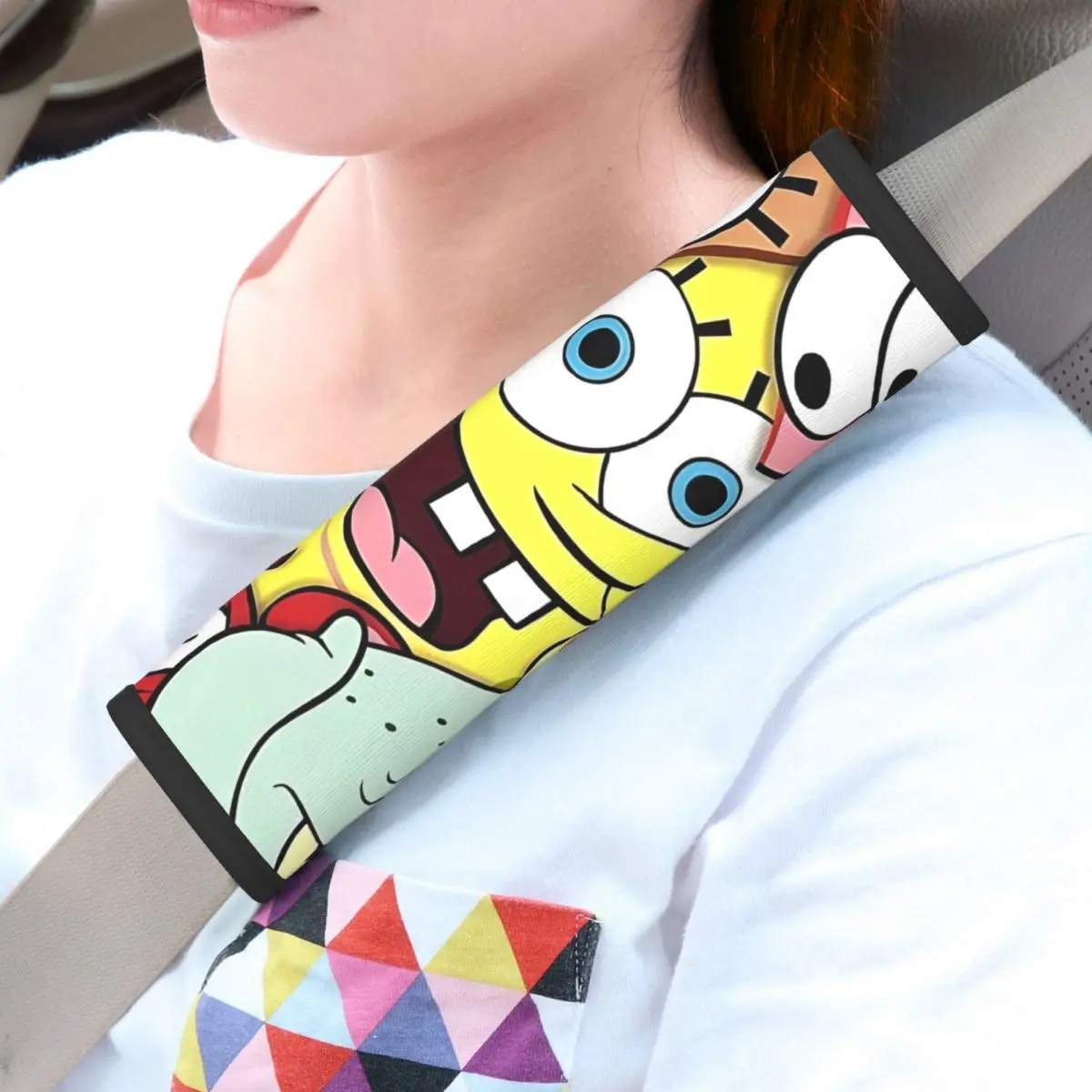 Spongebobed Soft Auto Seat Belt Cover for a More Comfortable Driving 2 PCS Seatbelt Shoulder Pad for All Cars Trucks