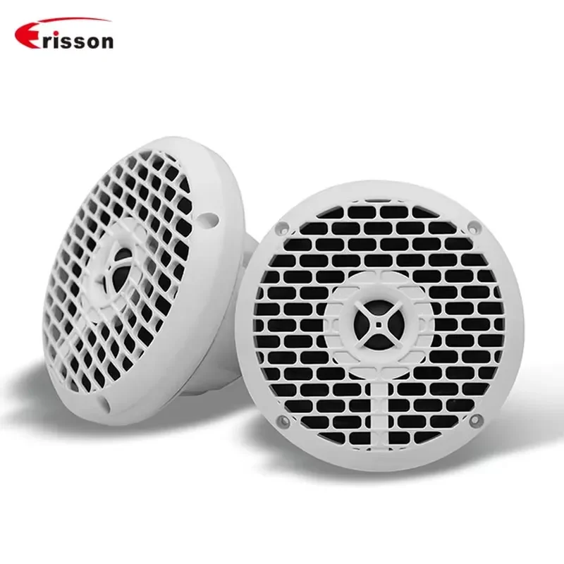 STLF OEM/ODM 6.5 Inch Plastic Marine Boat Speaker IPX6 Waterproof White with LED Lights ISO9001 Certified Sound System
