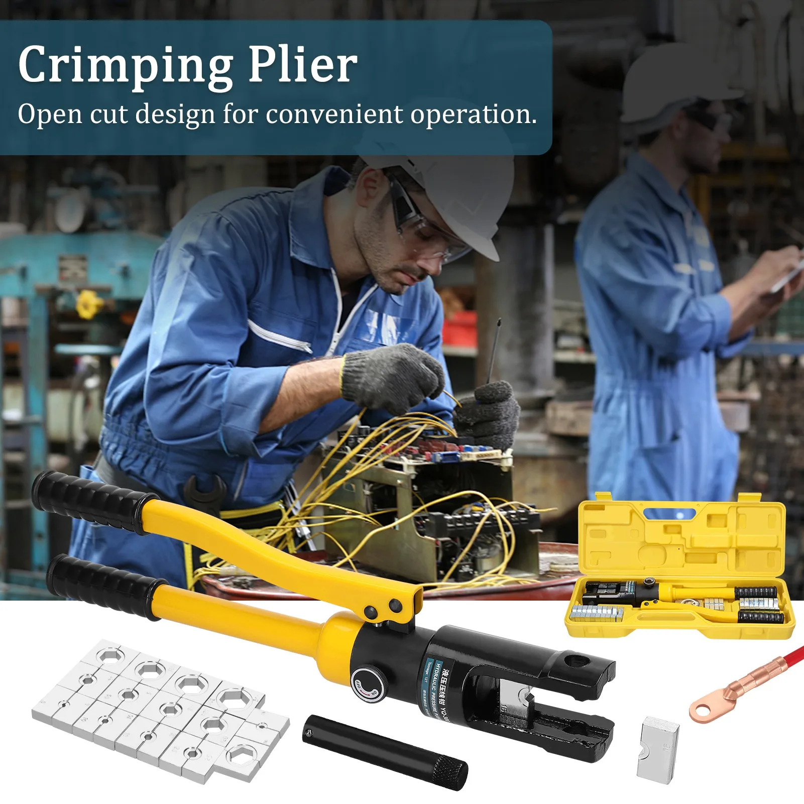 

12T Hydraulic Crimping Tool Cable Crimping Tool Hydraulic Lug Crimper Electrical Terminal Crimper Set Hydraulic Crimping Plier