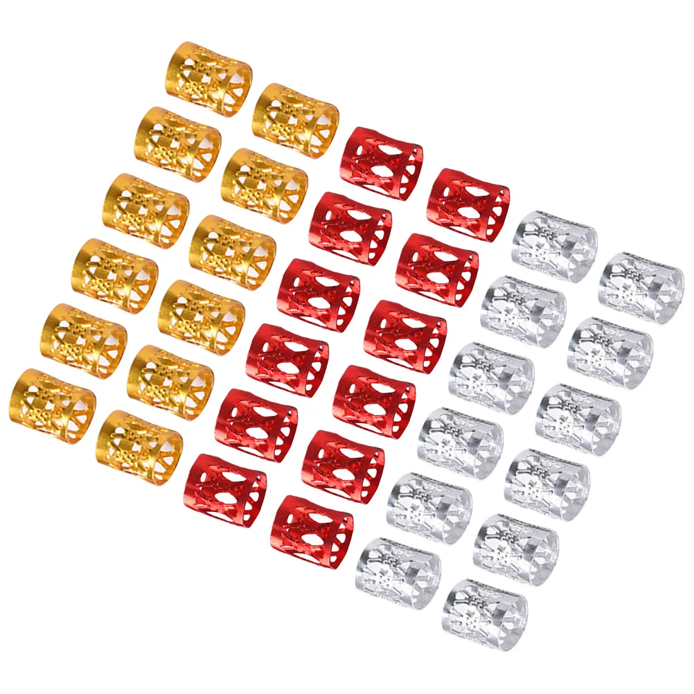 

300pcs Aluminum Hair Accessories Hollow Cuffs Braid Dreadlocks Filigree Tube Extensions Decorative Tools For Styling