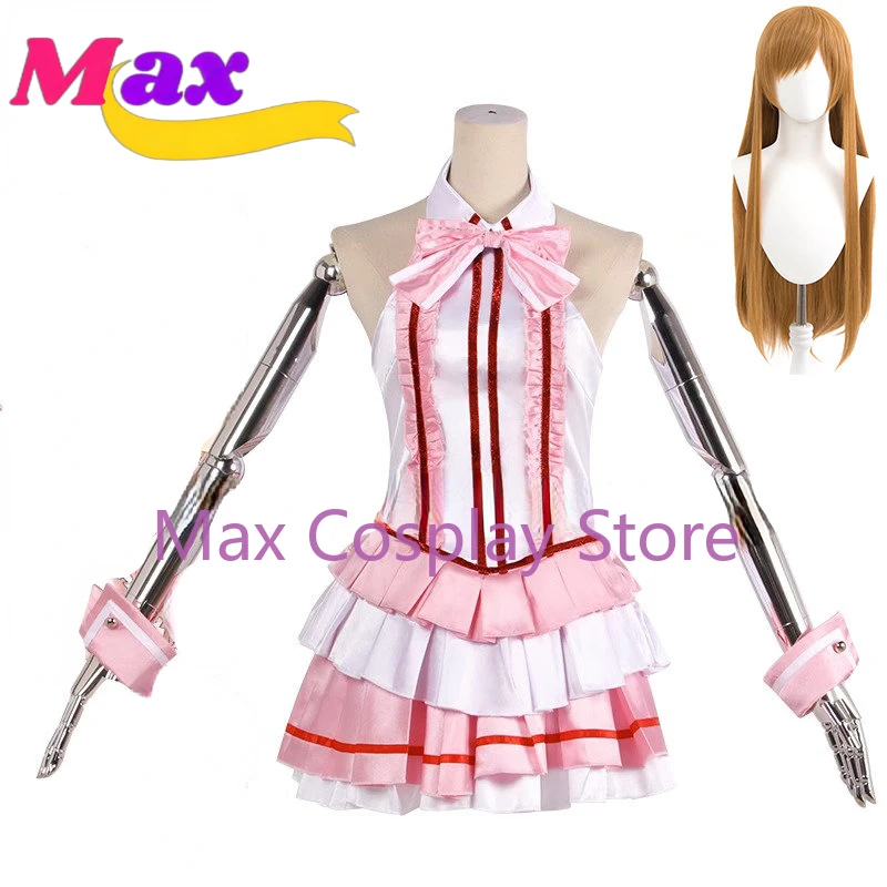 Max Anime SAO Cosplay Costumes Yuuki Asuna Dresses Wigs Halloween Carnival Costumes Comic Show Performance Clothes