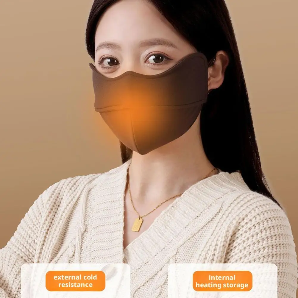 قناع شتوي دافئ للجنسين، غطاء وجه للأذن معلق من الصوف الحراري المقاوم للرياح، قناع وجه قابل للتنفس وقابل لإعادة الاستخدام لركوب الدراجات في الهواء الطلق #5