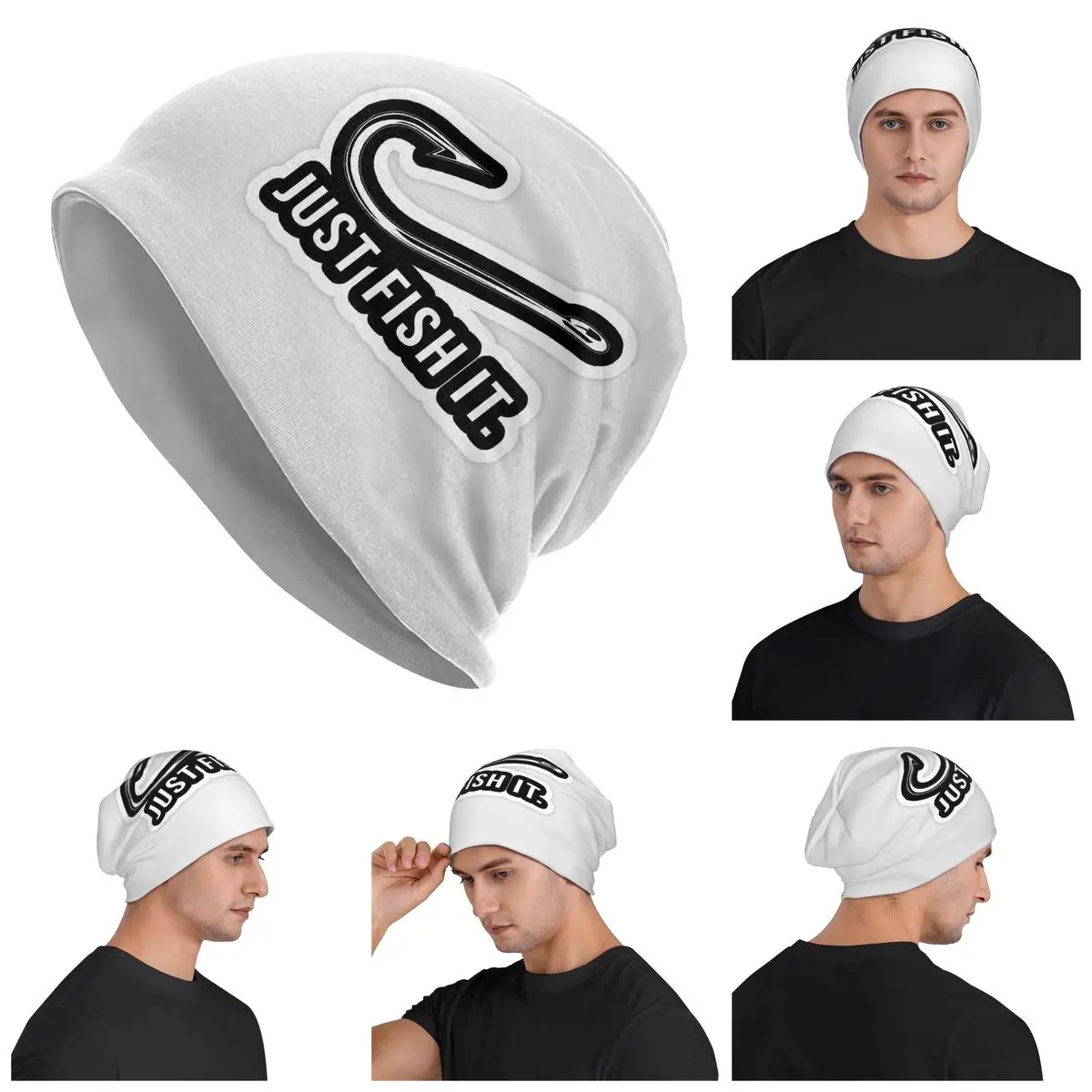Fish Bone Fishing Skeleton Men Women Adult Beanies Caps Knitted Bonnet Hat Warm Hip Hop Autumn Winter Outdoor Skullies Hats