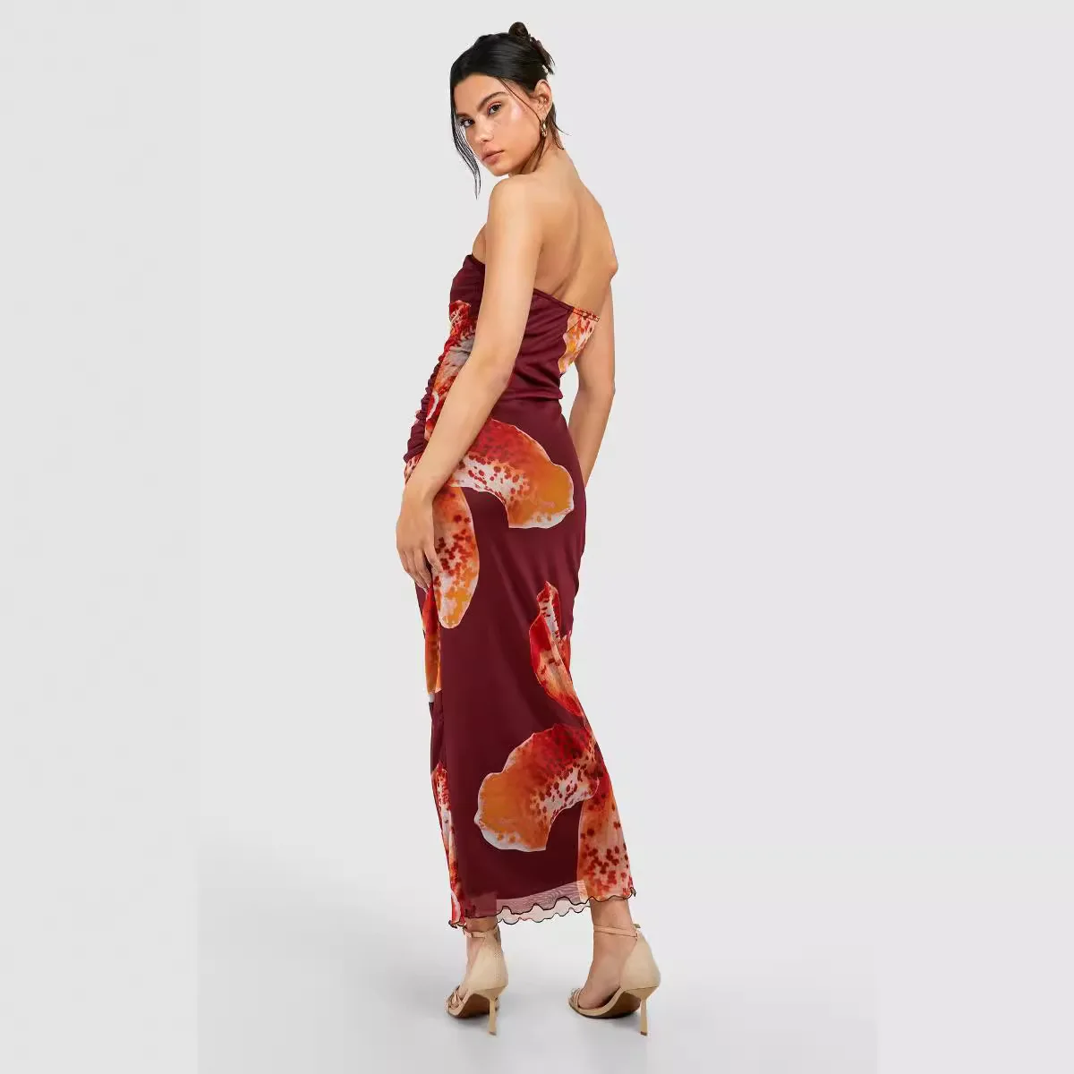 Abiti lunghi da donna con top a tubo Moda sexy slim senza maniche Abiti da ballo per feste Stampa floreale Maglia Maxi Abiti Sexy Hot Girl