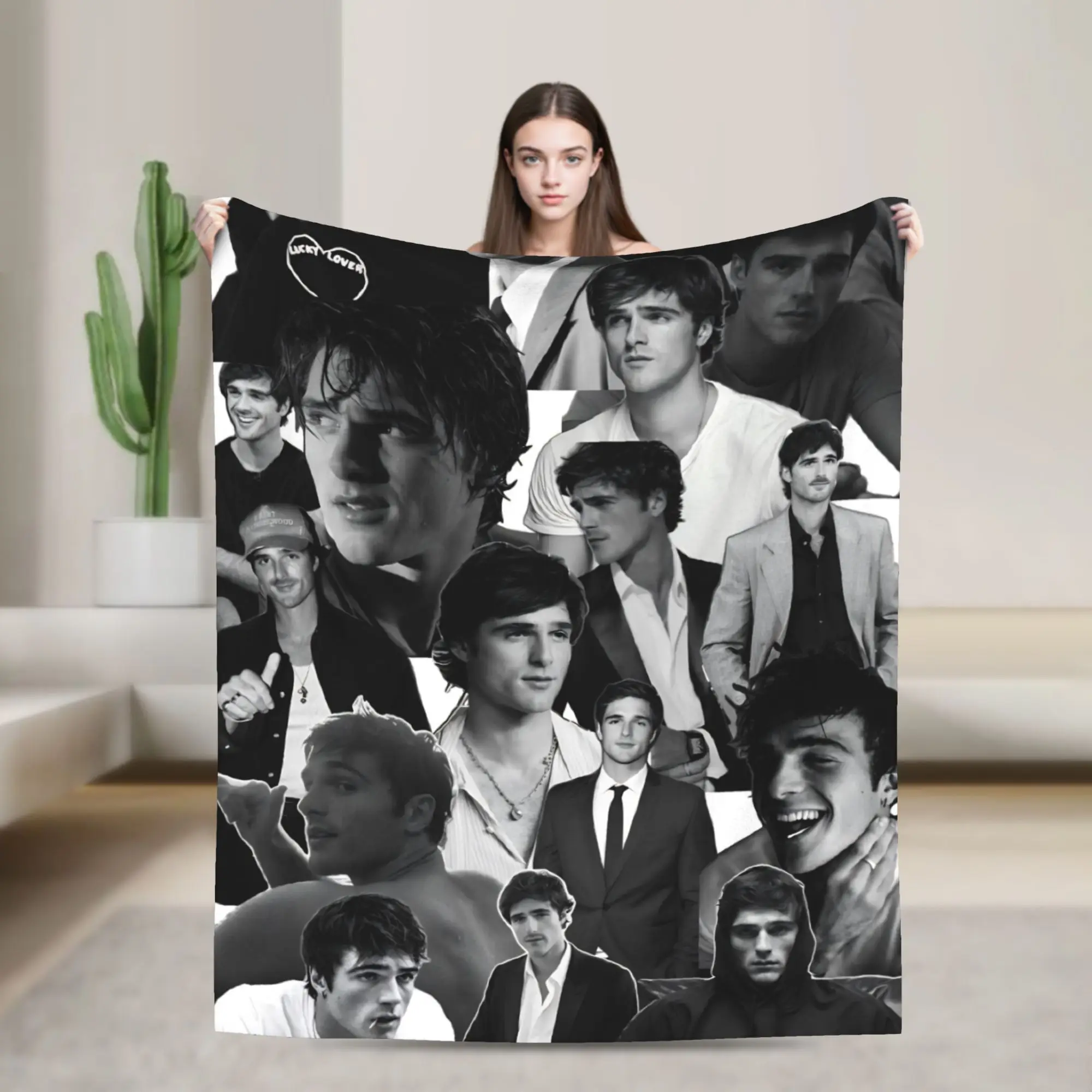 Jacob Elordi Actor Accessories Blanket Super Soft Warm  Throw Blankets for Living Room 50x60 Inches Multi-size Bedspread