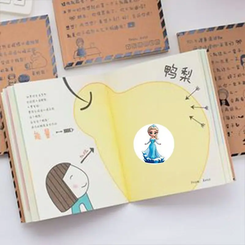 500 قطعة/لفة لطيف المجمدة ملصق الكتابة على الجدران الجمالية الزخرفية الأمتعة المحمول مذكرات كتاب الاطفال أنيمي الكرتون ملصقات لعبة