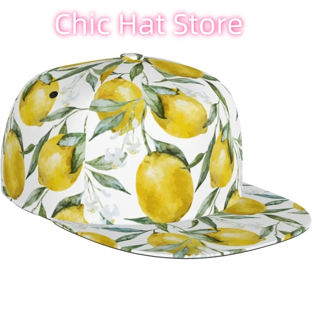 Snapback Hats for Men Women Fashion Japanese Koi Fish Baseball Cap Trucker Hat for Cycling Sports Running Golf Vintage Lemon