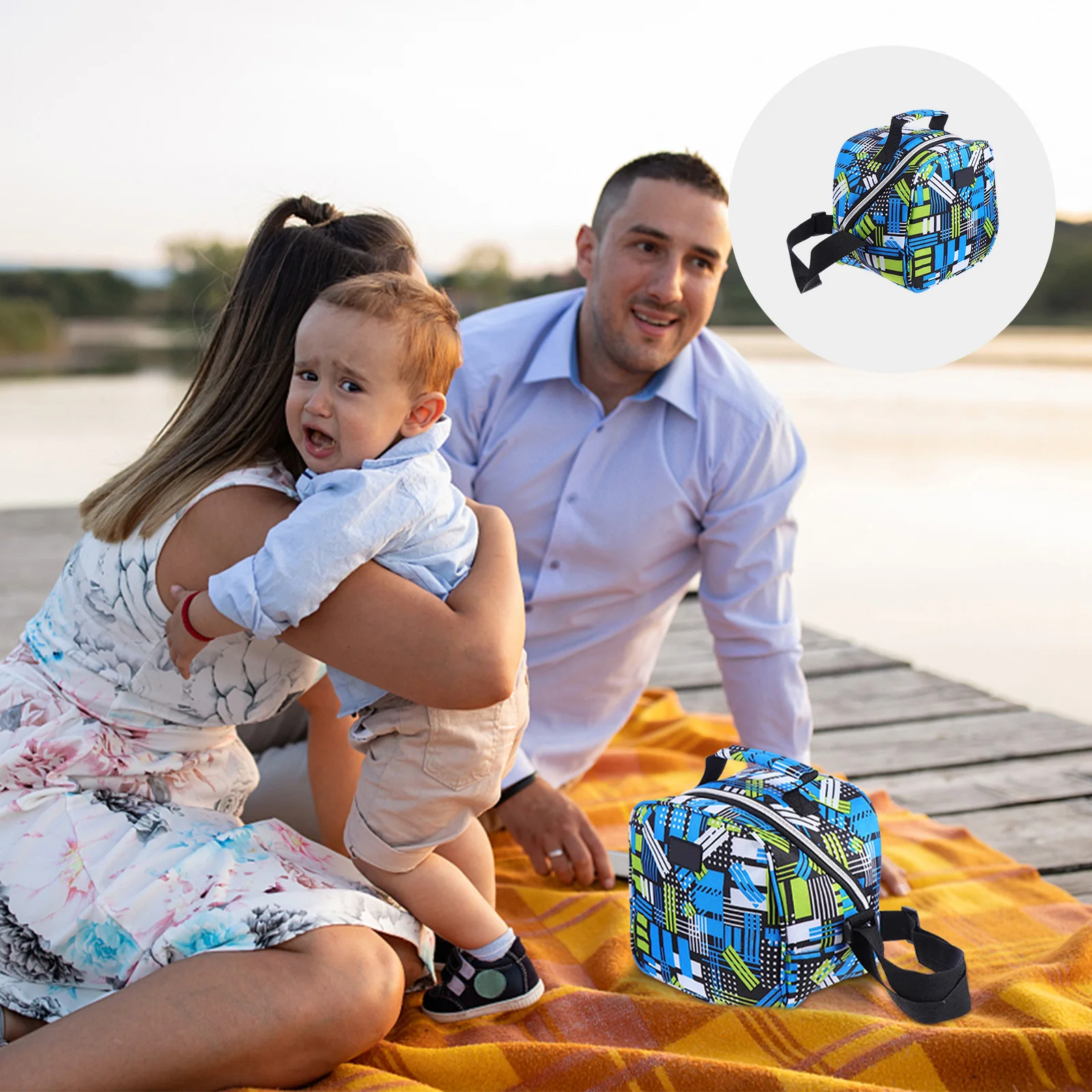 

6L Children Lunch Bag Insulated Zippered Portable Picnic Tote Lunch Case for Kids Adults Bag