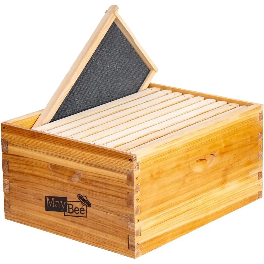 

Коробка для вывода пчел 10-e Hive Box Stroth Deep Brood Box, пропитанная 100% пчелиным воском, включает деревянные элементы и восковые основания (в разобранном виде)