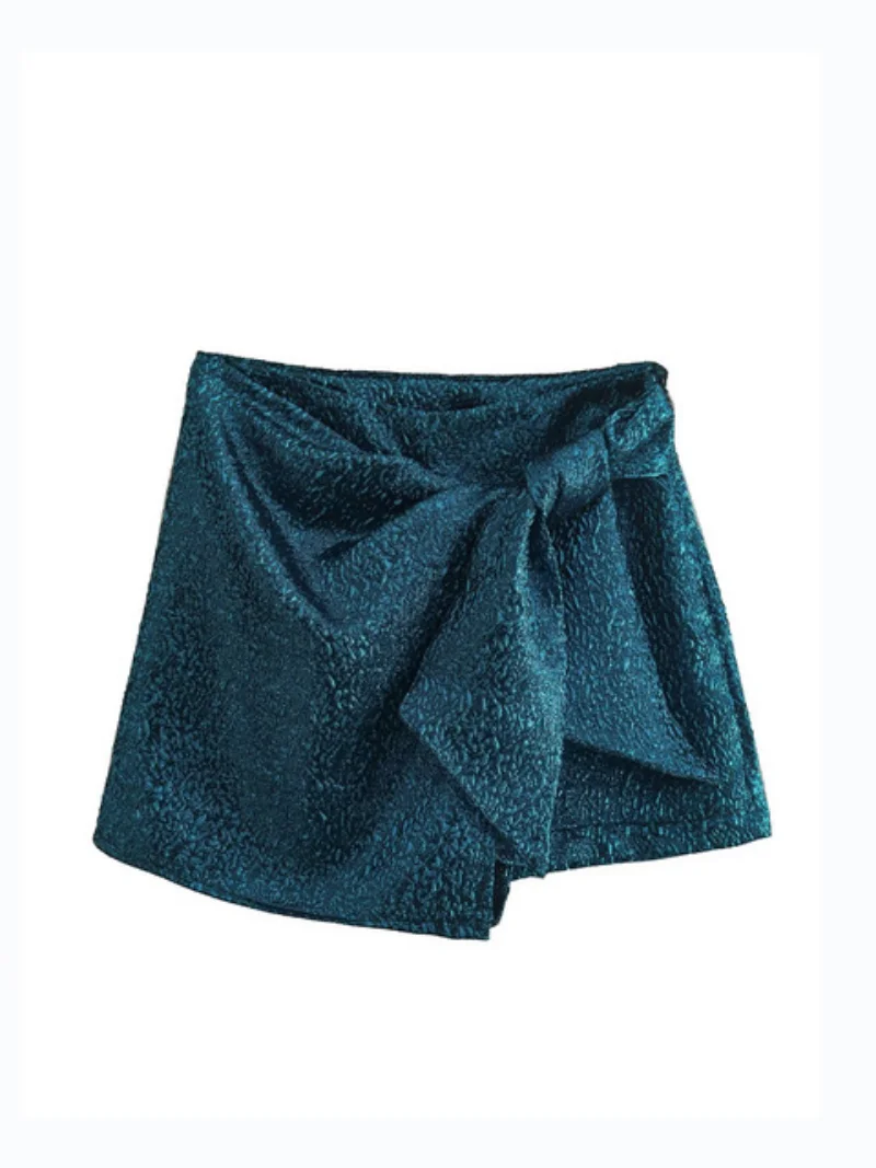 Jupes Courtes avec Nministériels d pour Femme, Taille Haute Brillante, Fermeture Éclair Latérale, Vintage, Y2K, Nouvelle Collection Printemps 2023