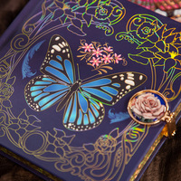 Rose Butterfly Gift Vintage Gothic Fairy Tale Butterfly Notebook Literary Girl Simple Ins Style Planner Book