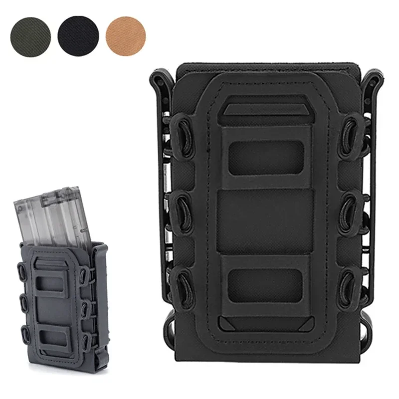 Tactical Magazine Pouch Fast Mag Holster Case Airsoft Paintball Rifle 7.62mm Molle Softshell Mag Carrier for M4 AR15 M16 AK