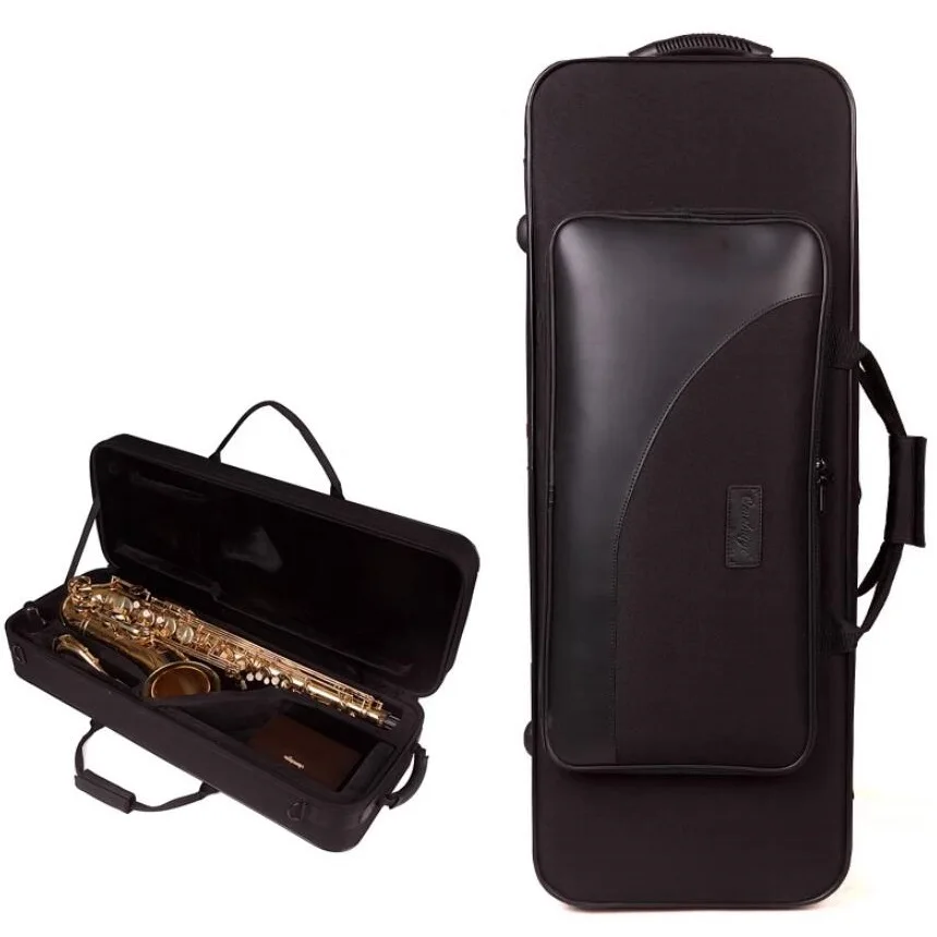 bB Tenor Saxophone Case Waterproof Nylon PU Leather Saxophone Bag Portable SAX Box Shoulder Bag bB Saxophone Instrument Bag Case