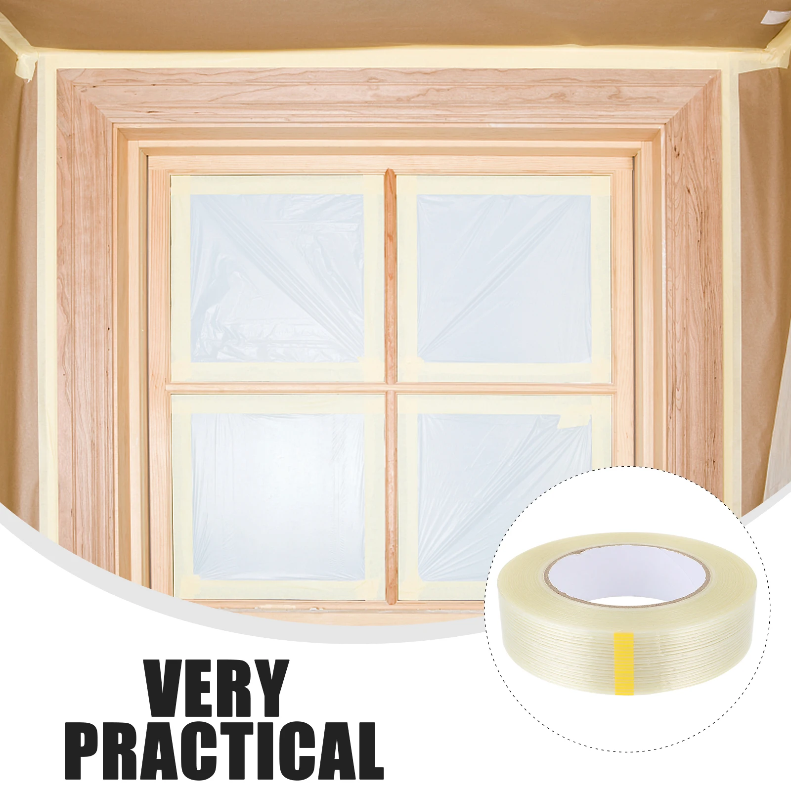 

1pc Fiberglass Adhesive High Strength Waterproof Packaging Strapping Tape For Boxes Reinforcement Stripe Bundling Tape