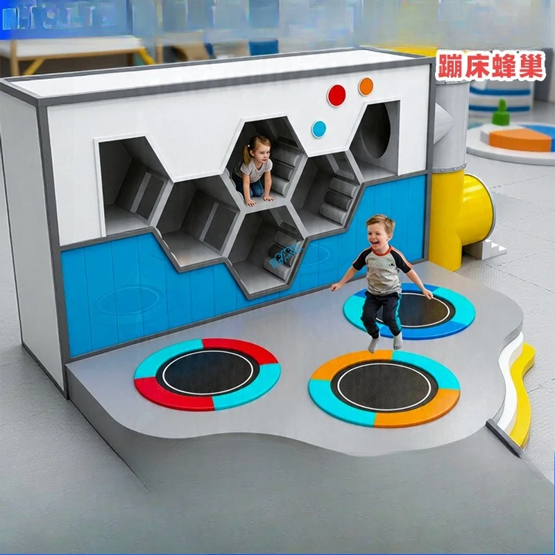 Trampoline Park Honeycomb Indoor Naughty Fort Amusement Equipment