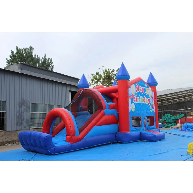 Birthday-themed Castle Slide, Lightweight and Easy to Install, with a clear Theme, Suitable for Frequent Rental and Repeated Use