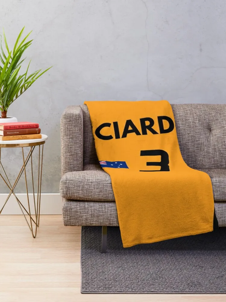 F1 2021 - #3 Ricciardo Throw Blanket Dorm Room Essentials blankets and blankets