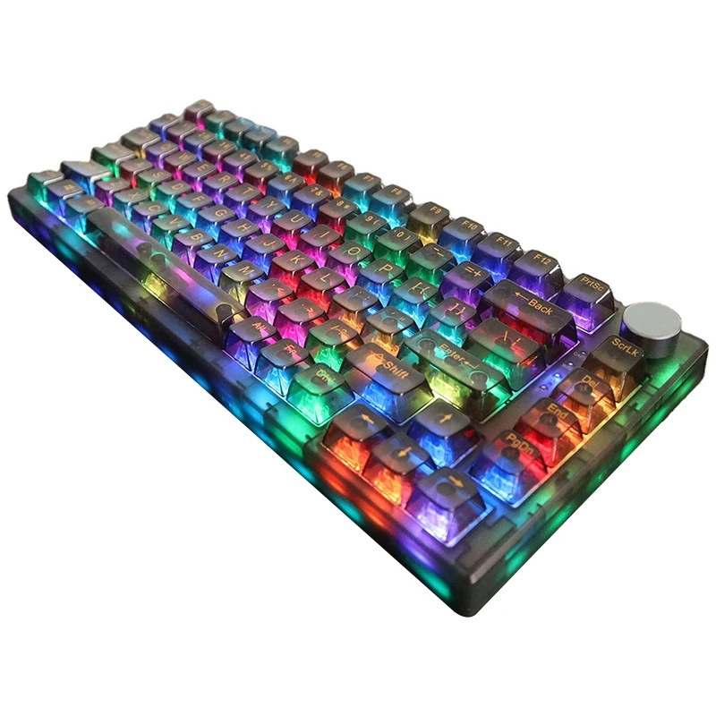 RGB wireless three-mode finished For Teclado Mecanico transparent gaming office GASKET structure hot-swappable Mechanical