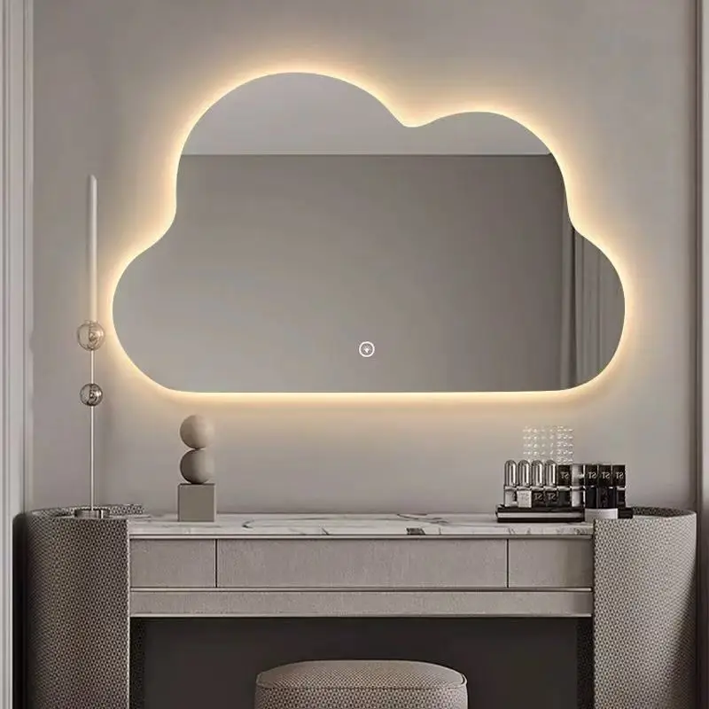 Cloud Modeling Smart Led Lamp Cosmetic  Bathroom Mirror Home Dormitory Commercial Wall-mounted Decorative Mirror