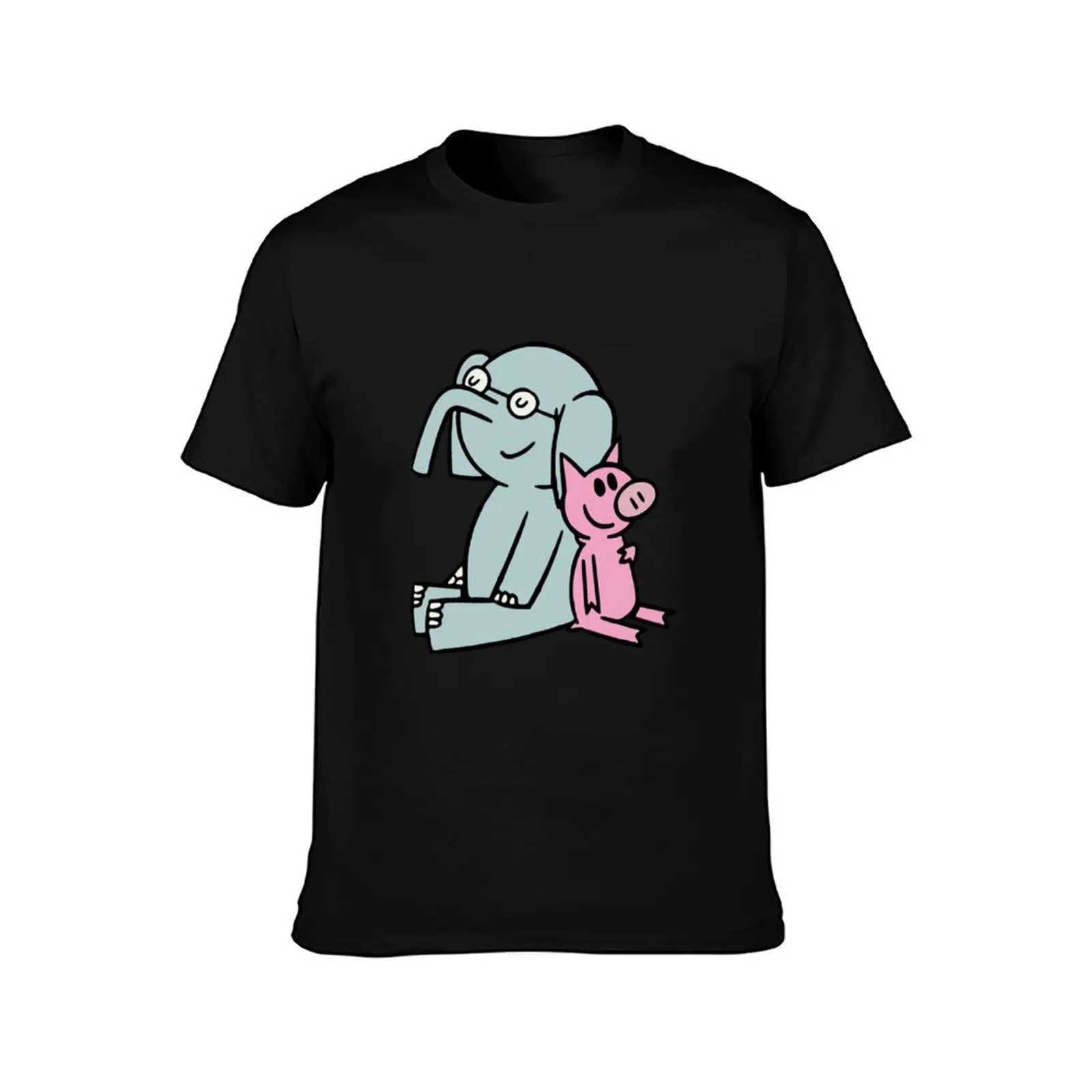 Elephant and Piggie Gerald and Piggie Anime transparent sticker mo willems T-Shirt Light Athletic Short Sleeve Tee Shirt T-Shirt