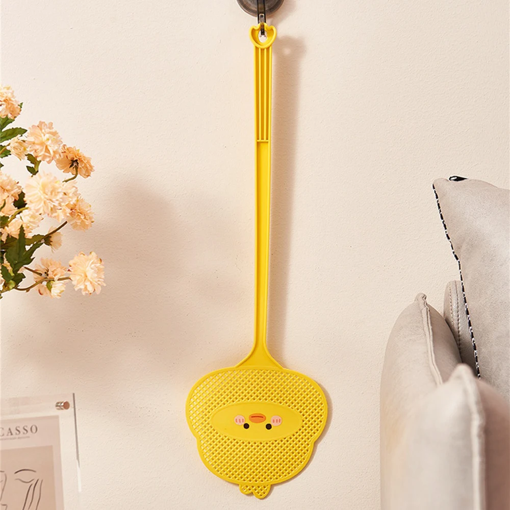 Mosquito Swatter Fly Swatter Pendable Durable 49.515cm Pe Material Swatter Flyswatter Cute Elastic Mango Yellow Pest Control Bat