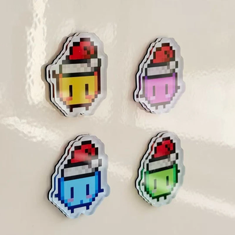 Spiel Stardew Valley Junimos Cosplay Kühlschrank Magnet Kawaii Acryl Magnetische Zubehör Weihnachten Dekoration Ornament Requisiten