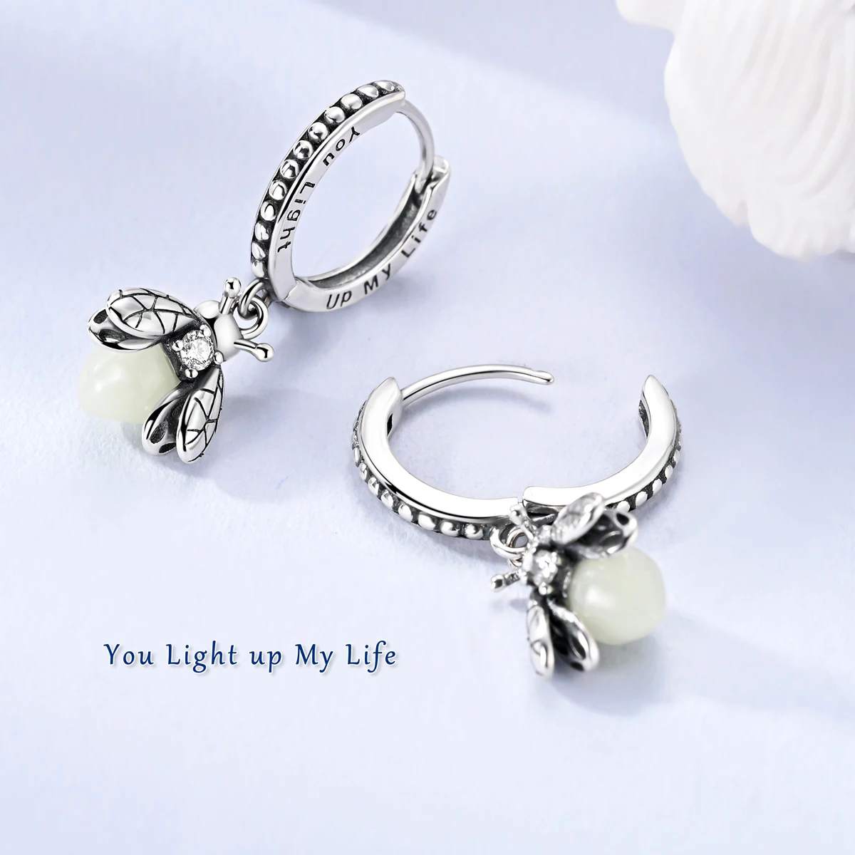 امرأة هوب القرط متوهجة اليراع مضيئة قلادة القرط الأصلي غرامة المجوهرات هدية #3