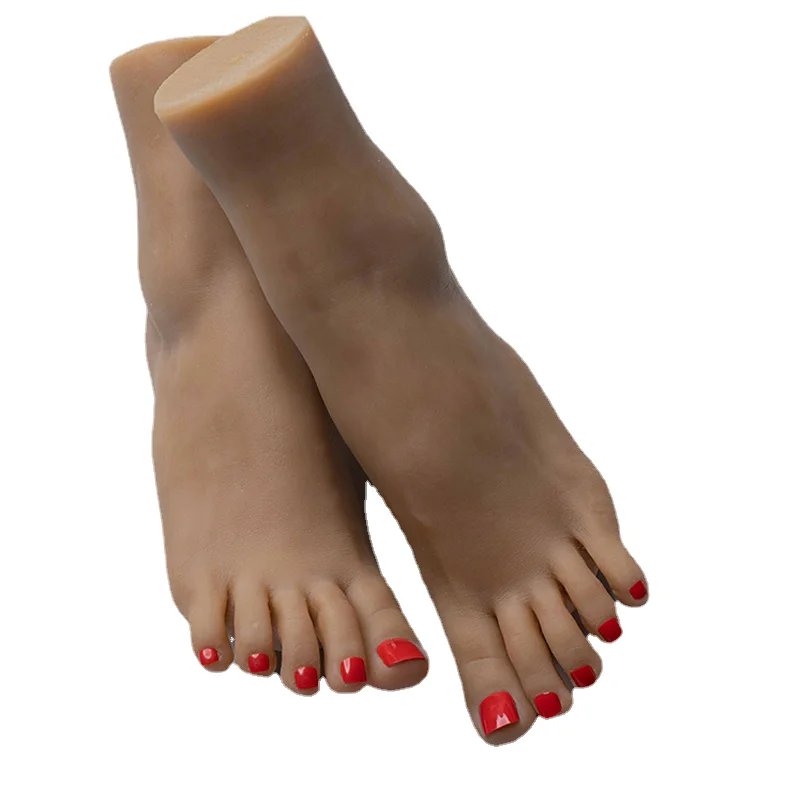 

Female Mannequin Foot Fetish Simulation Silicone Feet Model Nail Art Practice Real Footjob Manicure Shoes Sock Display 3804