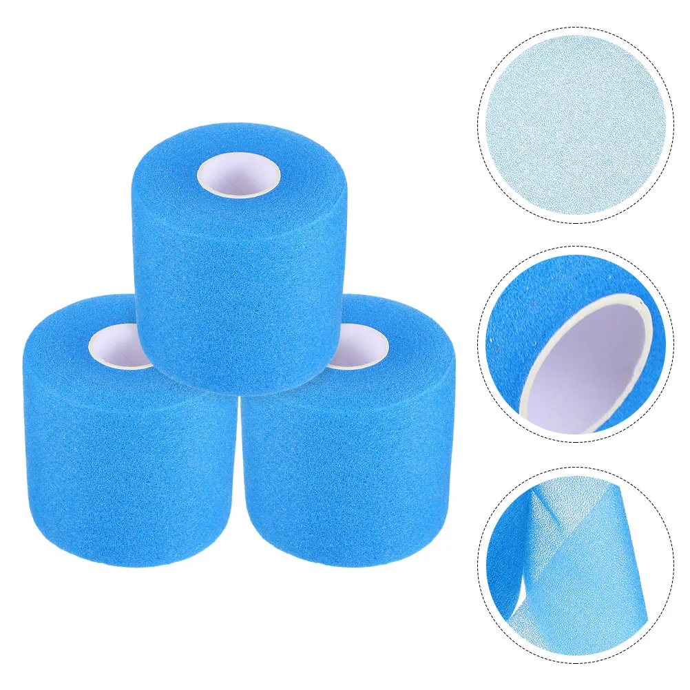 

3 Rolls Shock-Absorption Finger Foam Pads Flexible Sports Wrap For Joint Protection Breathable Elastic Tape Wrist Hand Racket