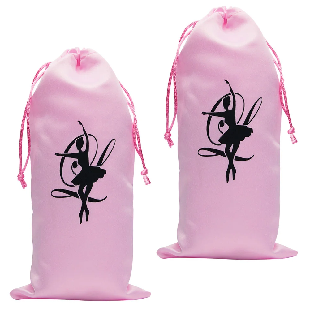 2 Pcs Dance Shoe Storage Bag Ballet Drawstring Shoes for Girls Bags Carrier Dancing