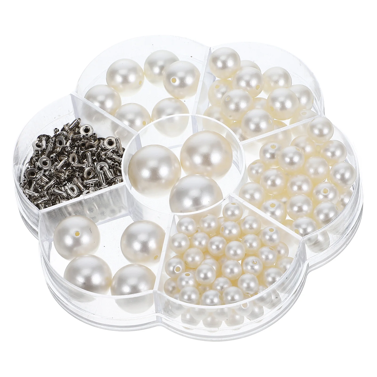 

Pearl Rivet Studs Set for Clothing Crafts DIY Jewelry Making Supplies Elegant Round Faux Pearls Fastening